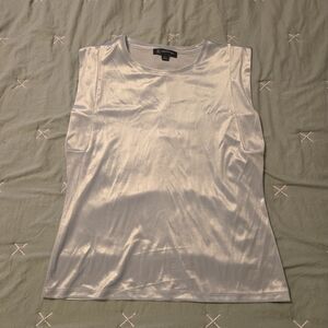 Baby Blue Velvet Sleeveless Top